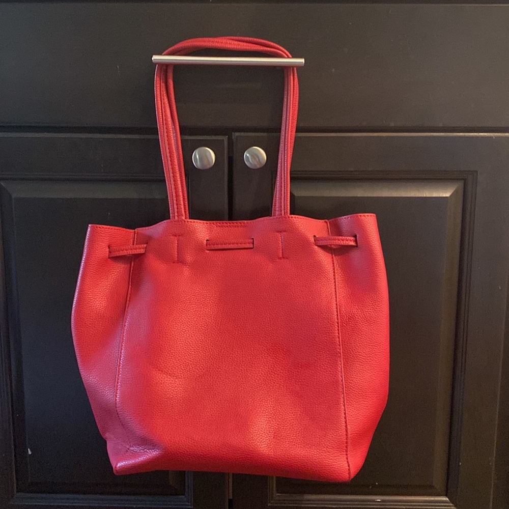 Red Drawstring Handbag - Picture 2 of 7
